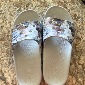 men’s real tree croc slides